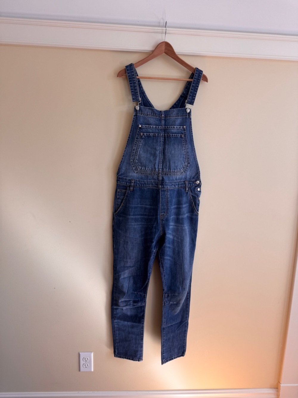 Zara Man Denim Overalls Medium Wash Size M